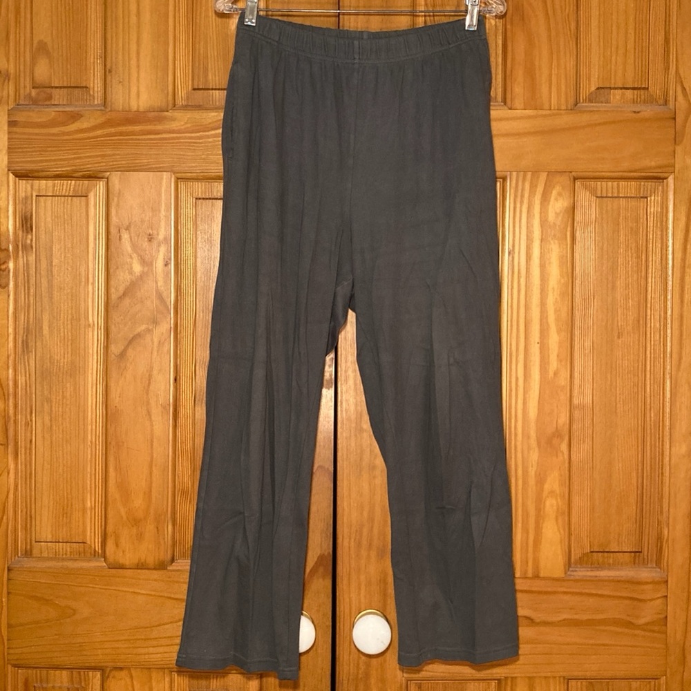 EUC Basic Editions Vintage 90s Pull On Pants Elastic Waist Gray Size M Medium